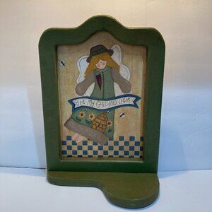 Handcrafted and hand painted "Bee my guiding light" wooden angel Candle …